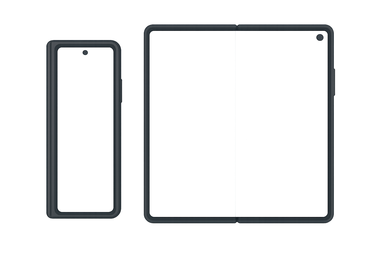 Samsung Galaxy Z Fold series showing folding screen technology