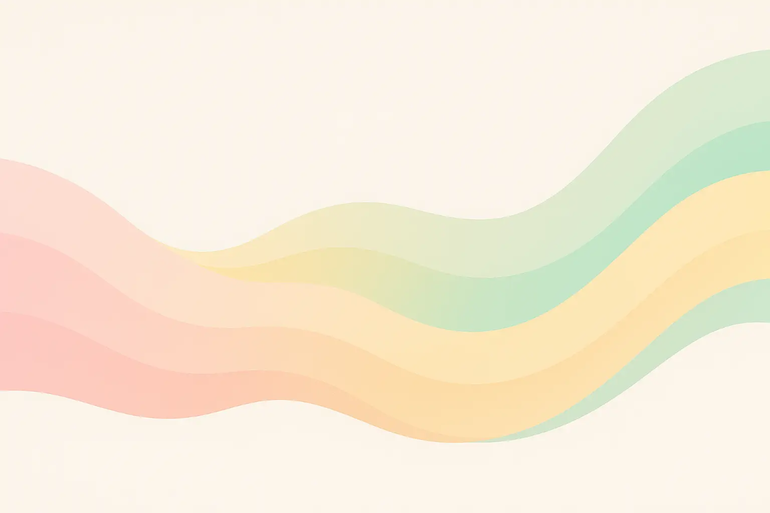 Abstract pastel gradient waves spring wallpaper