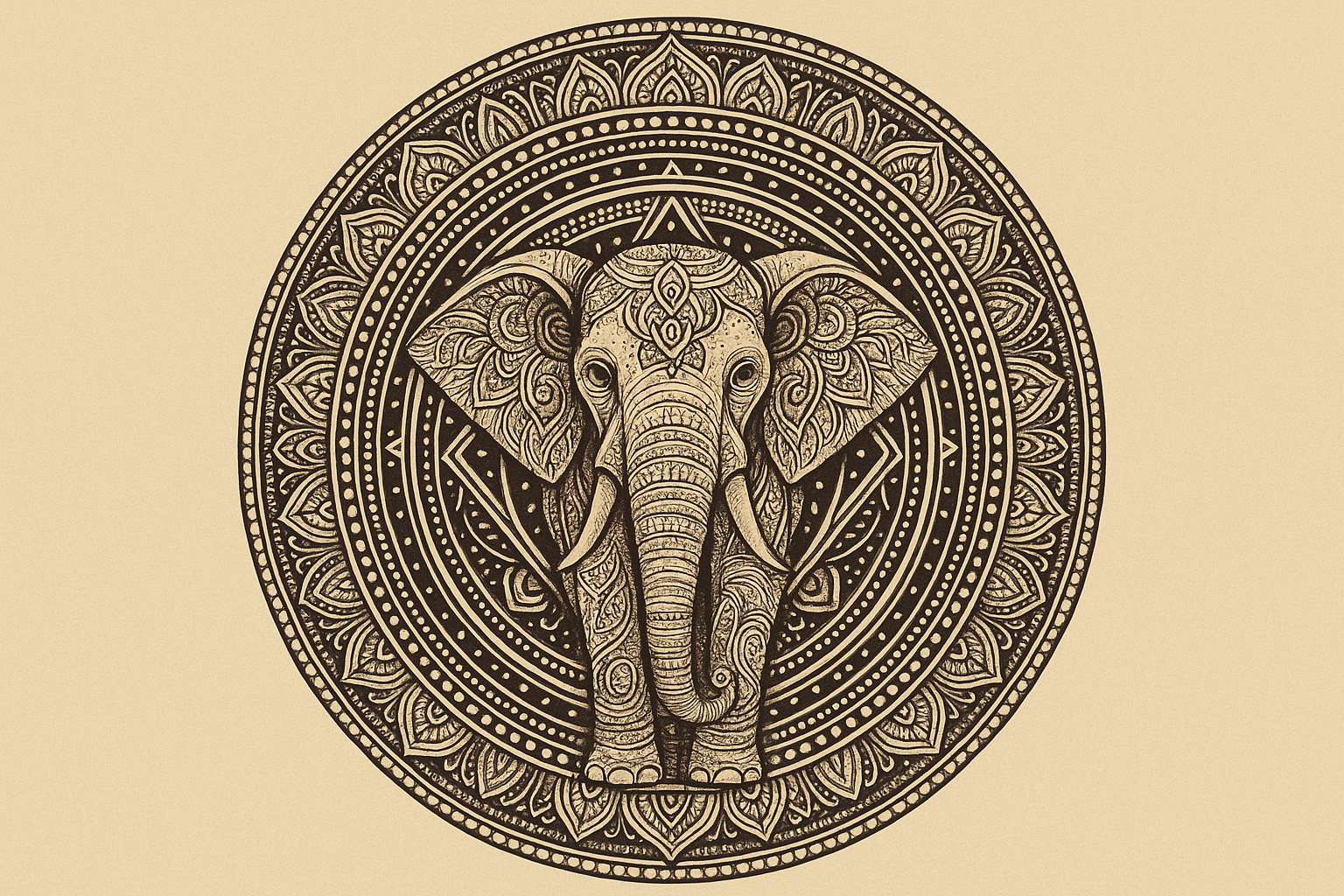 Mandala elephant spiritual design wallpaper