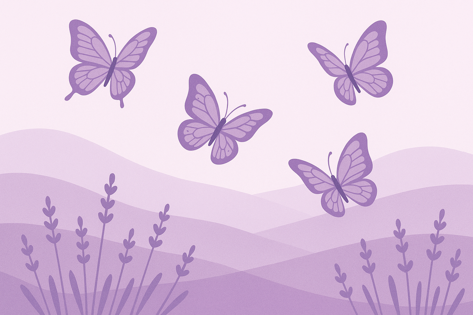 Lavender field monarch butterflies wallpaper