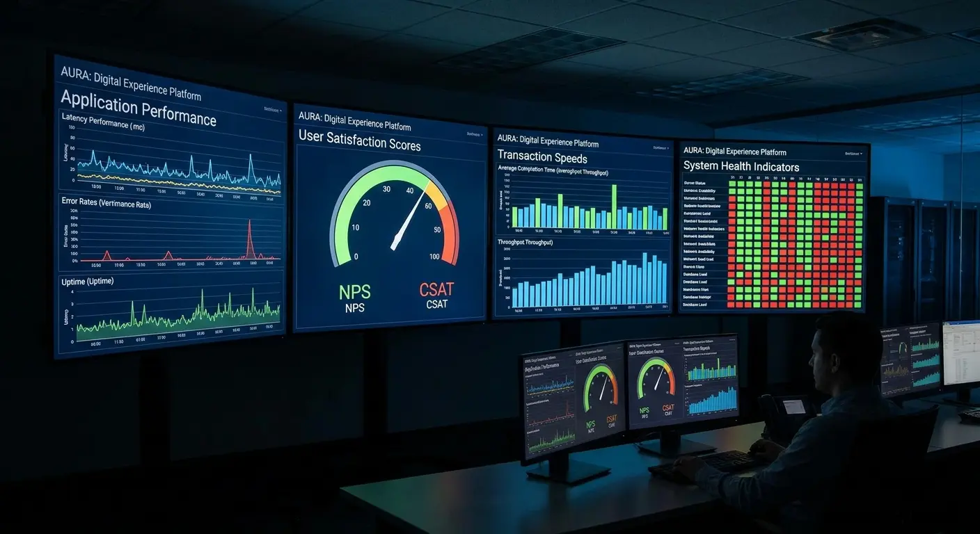 Digital employee experience monitoring dashboard