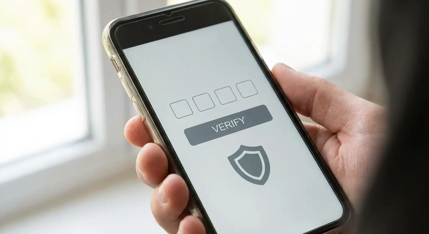 iPhone two-factor authentication setup screen