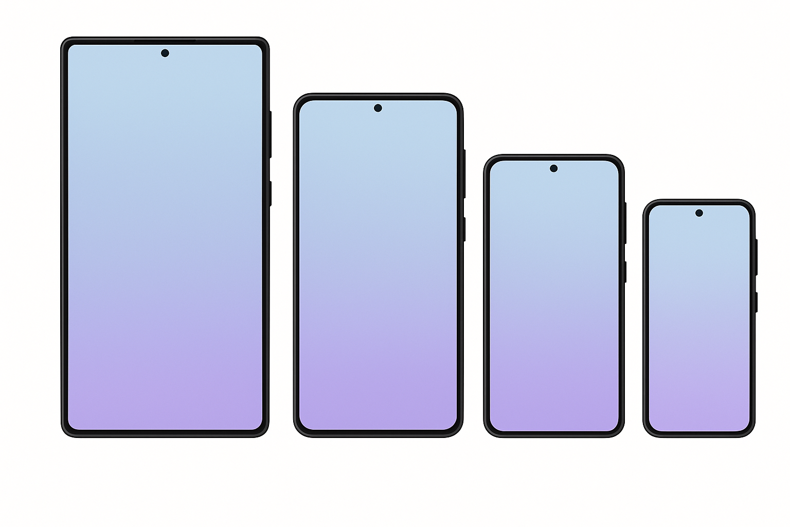 Samsung phone size comparison chart