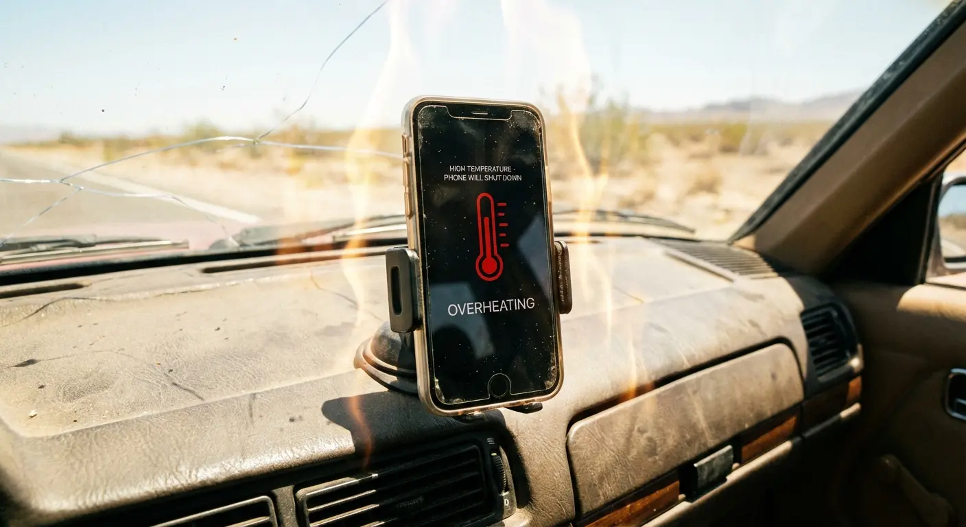 Heat management comparison for phone mounts