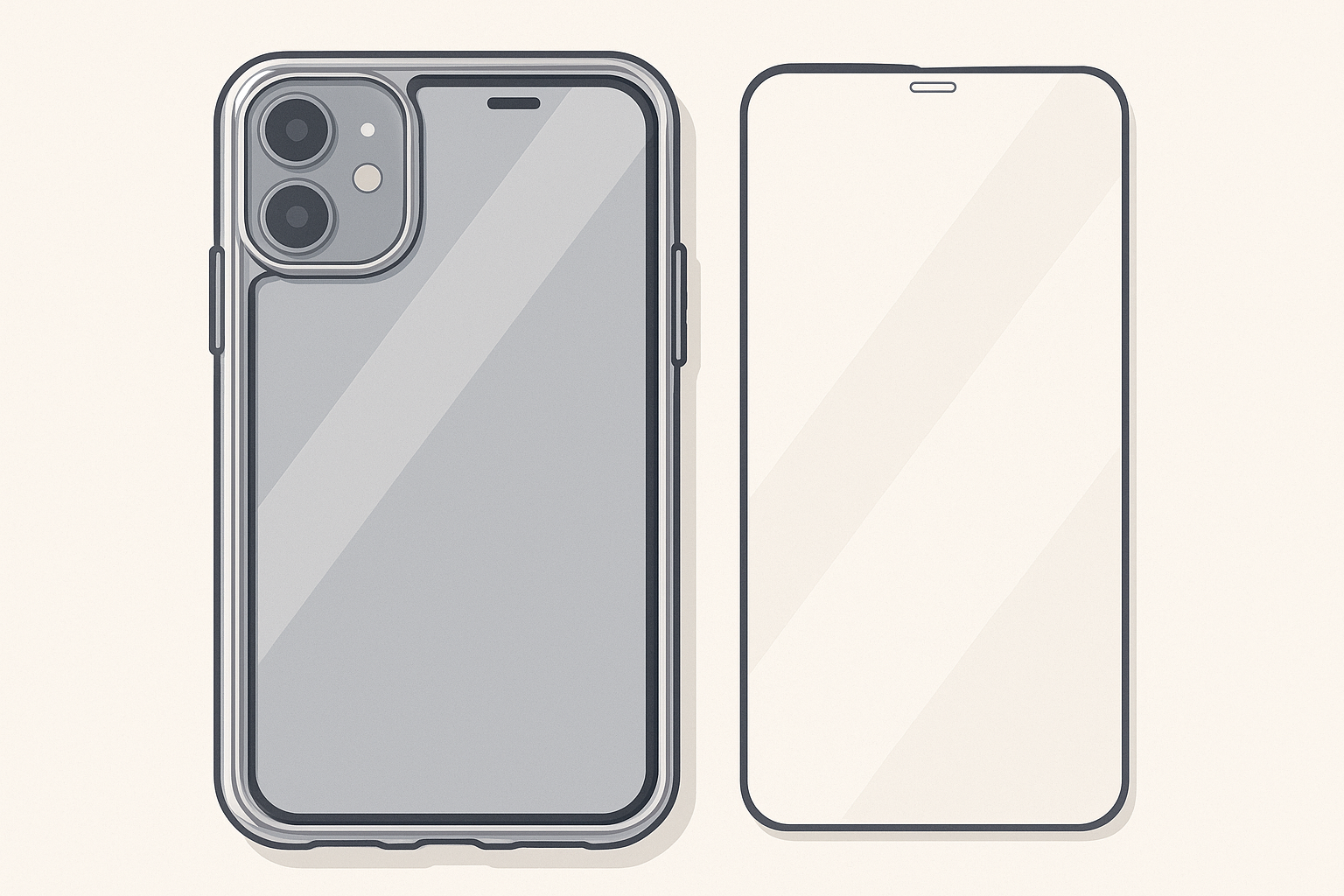 Phone with protective case displaying May wallpaper