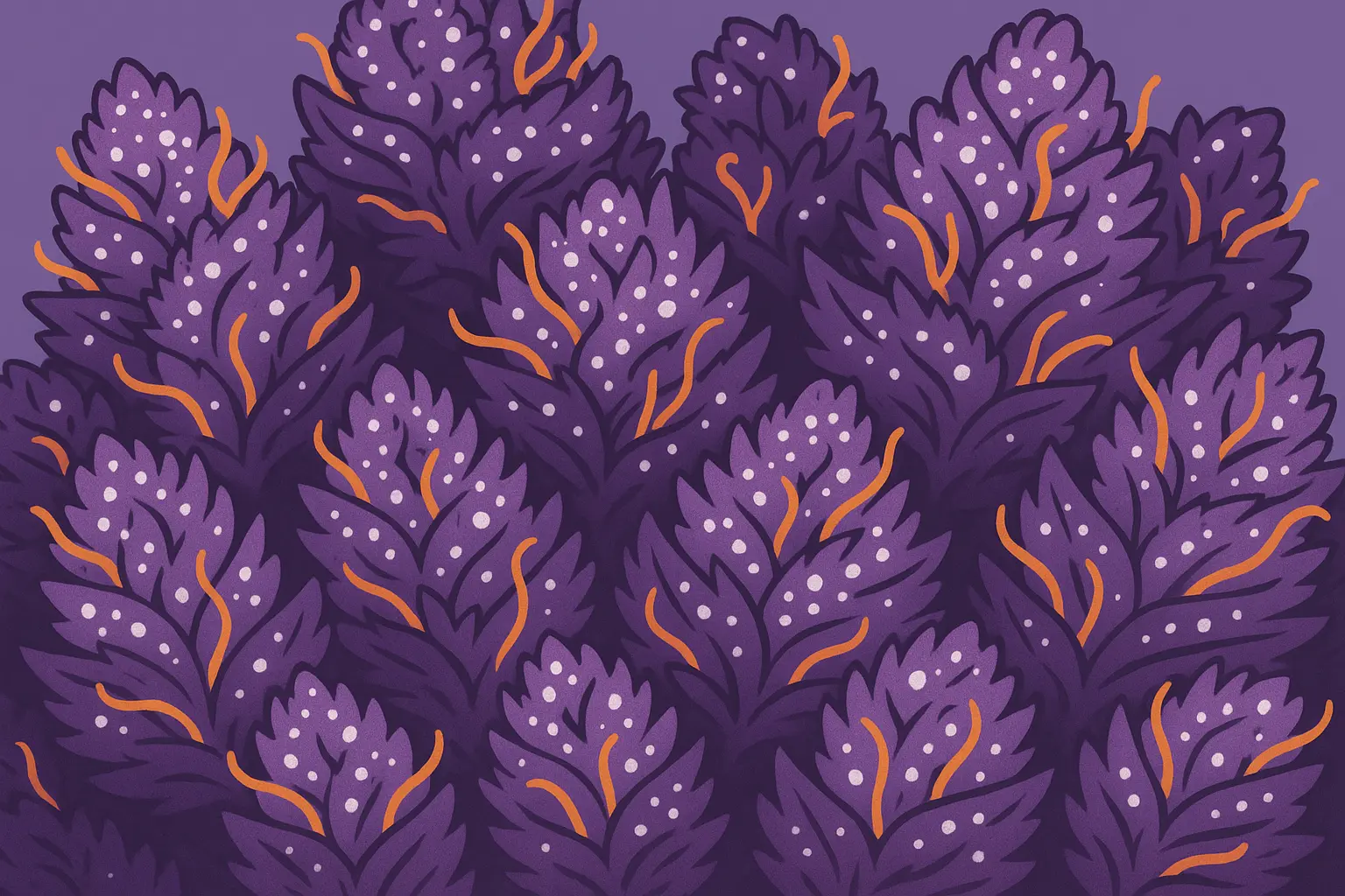 Close-up of Slurricane strain showing trichome coverage