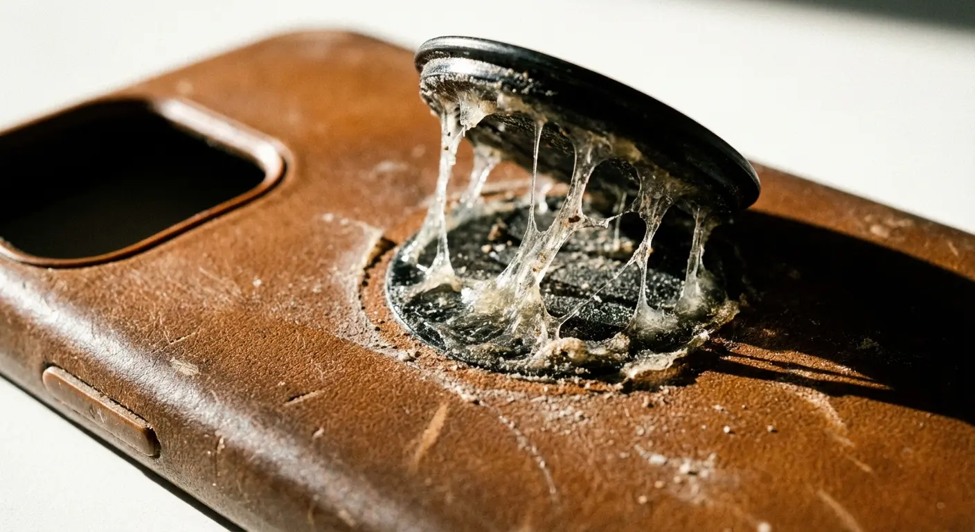 The adhesive started peeling at the edges