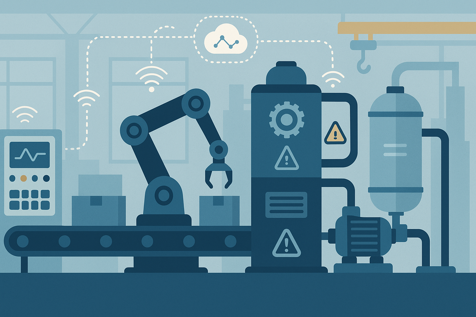 GE predictive maintenance system showing IoT sensor data and analytics