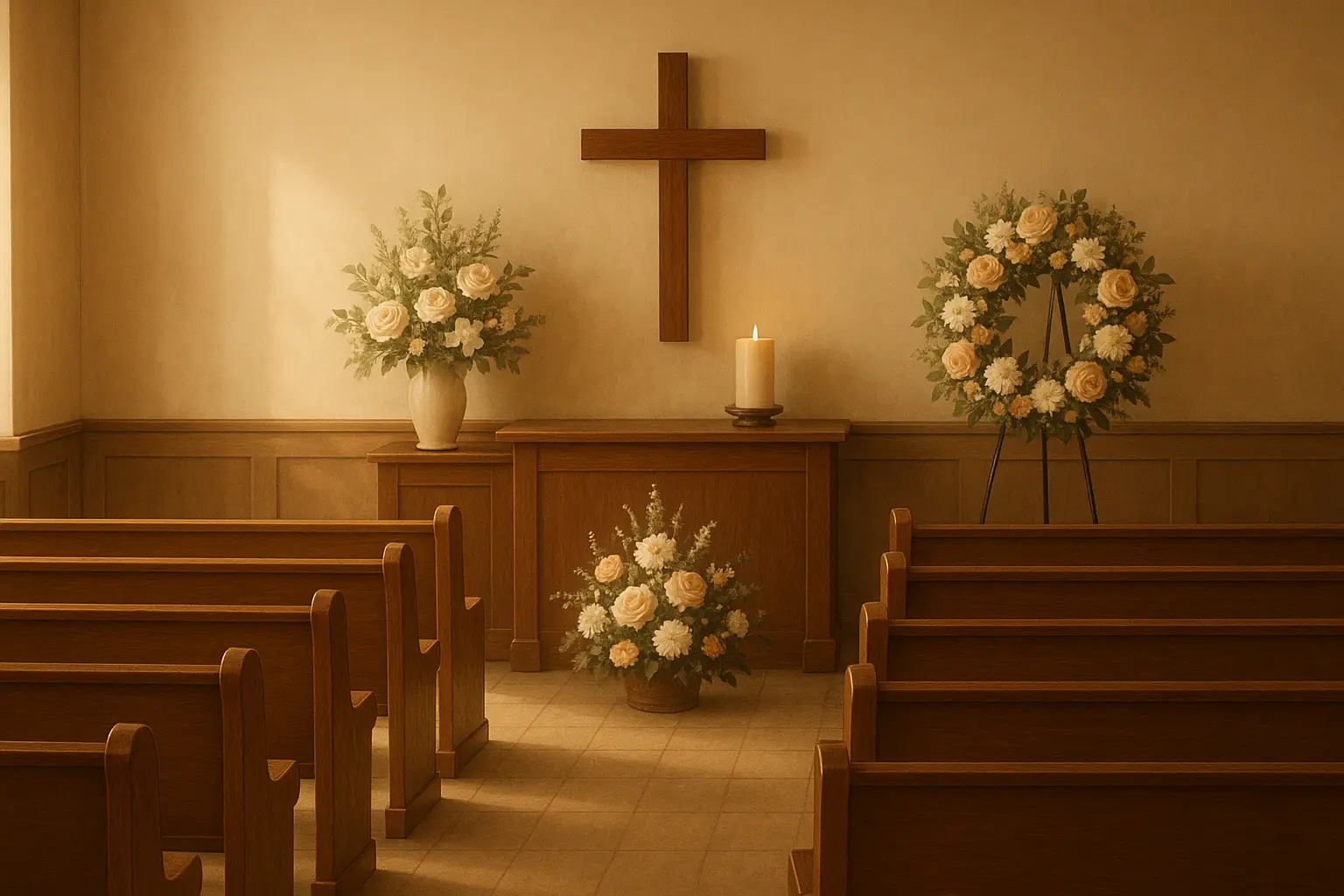 Person writing a eulogy with photos and memories