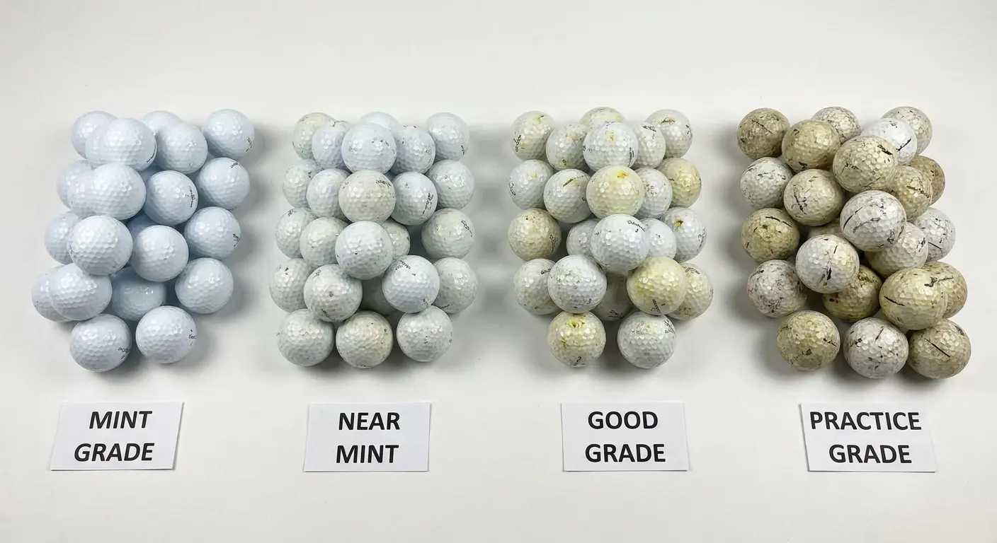 Recycled lake golf balls