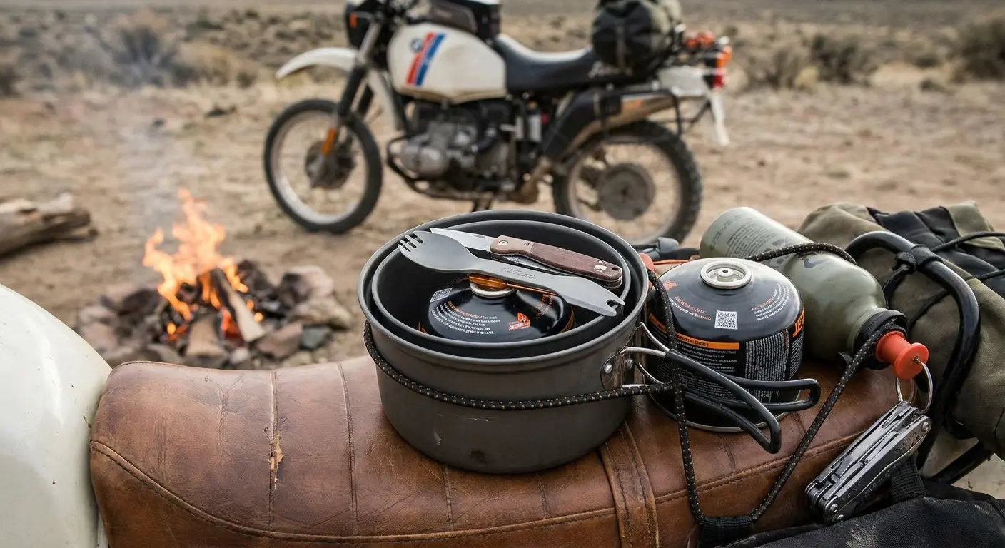 Compact camping stove and cooking pot