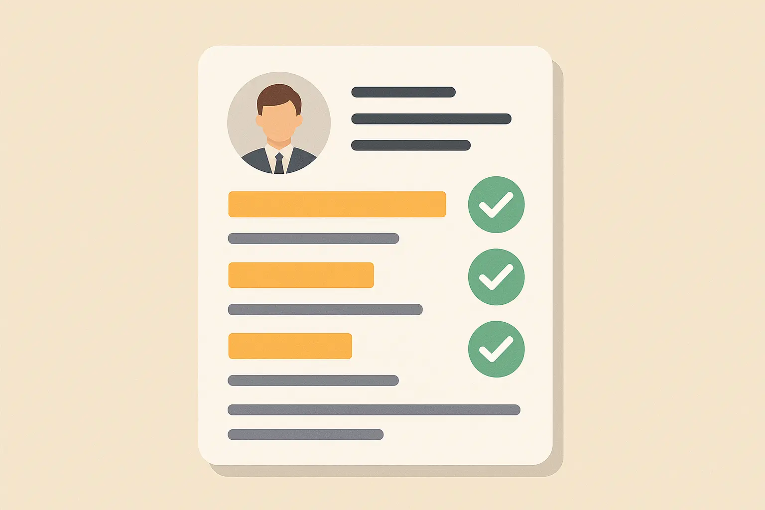 Resume profile evaluation criteria