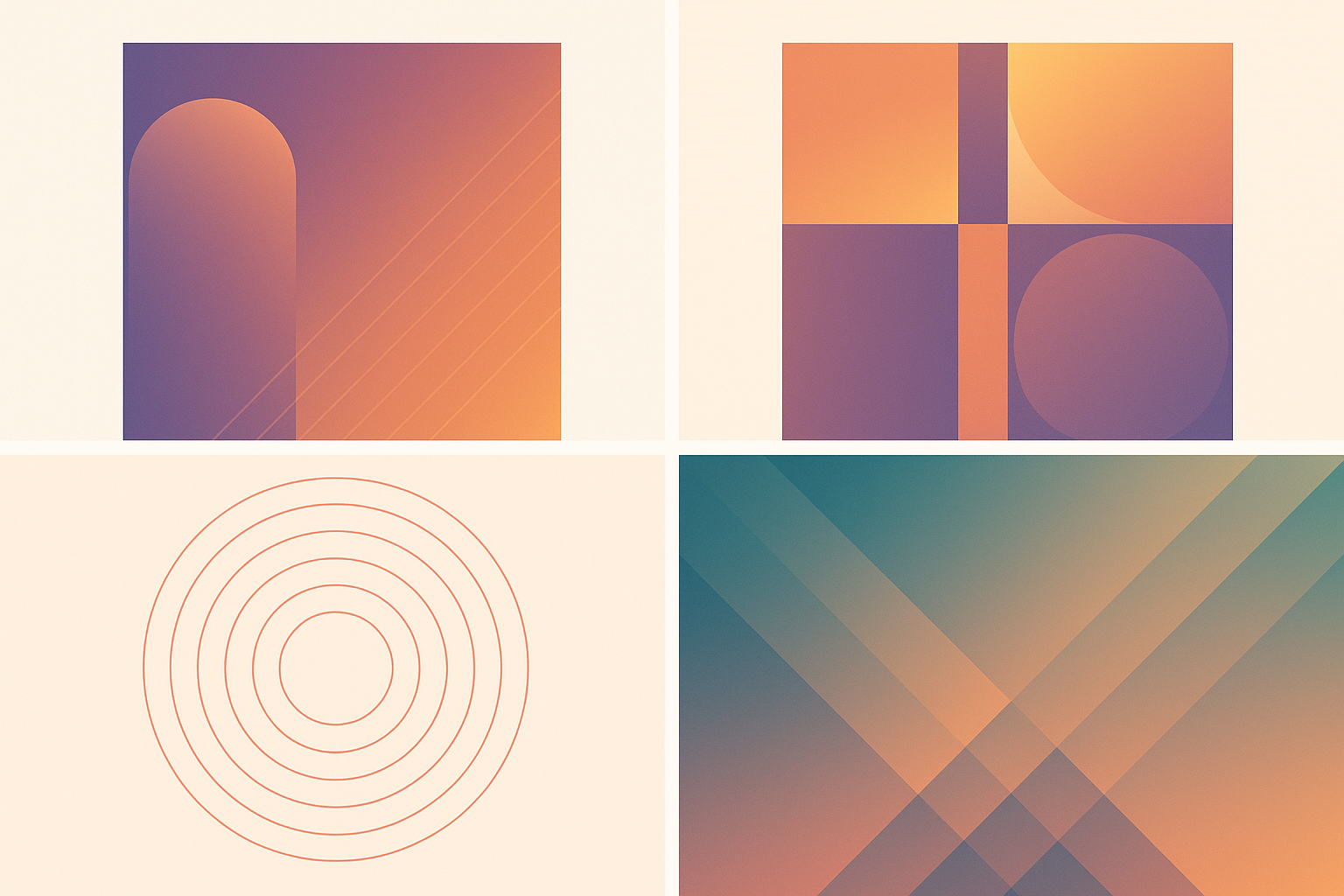 Collection of minimalist and abstract phone wallpaper designs