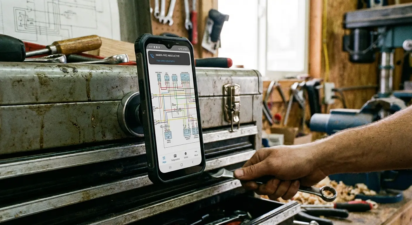 Rokform magnetic mount securing a phone in a car for hands-free productivity