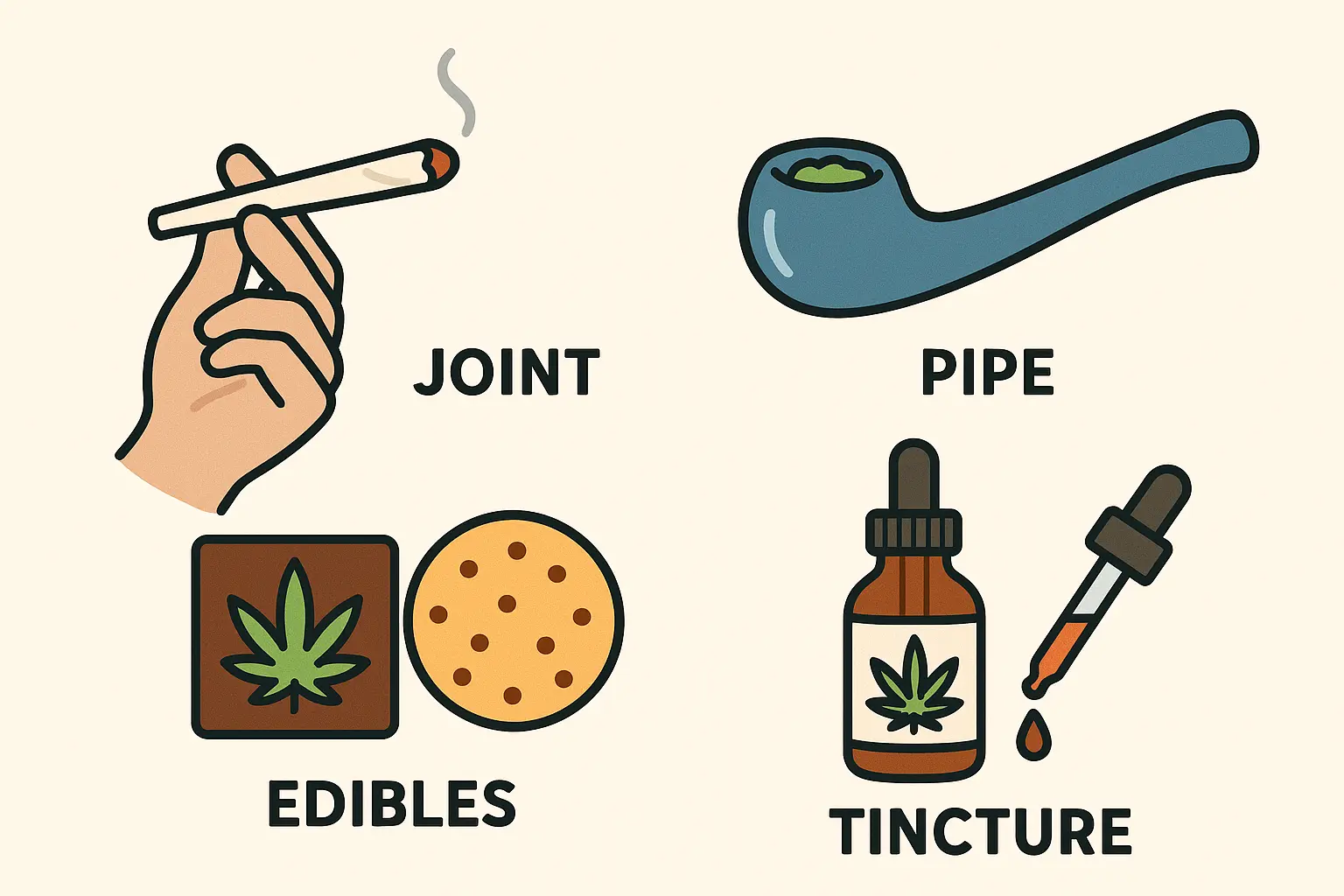 Different consumption methods for Mango Haze
