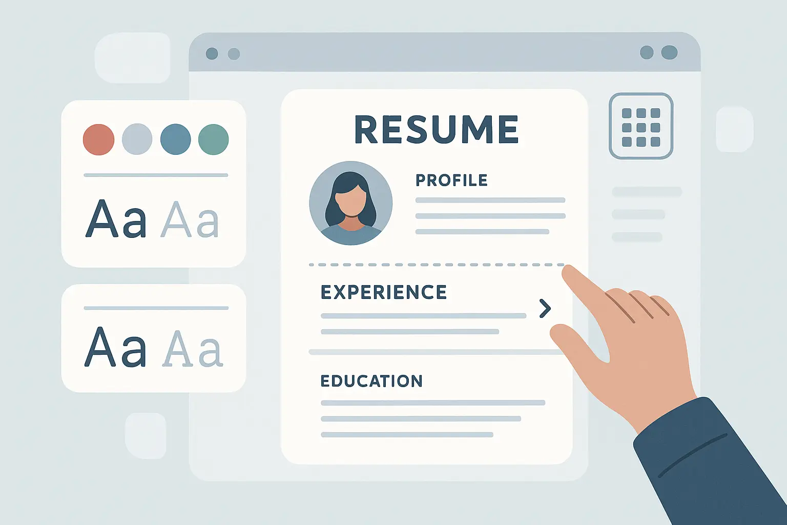 Resume template customization options