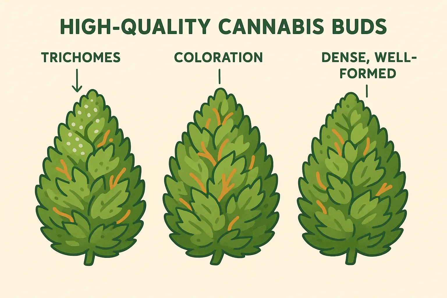 High-quality Nuken strain buds showing proper structure and trichomes
