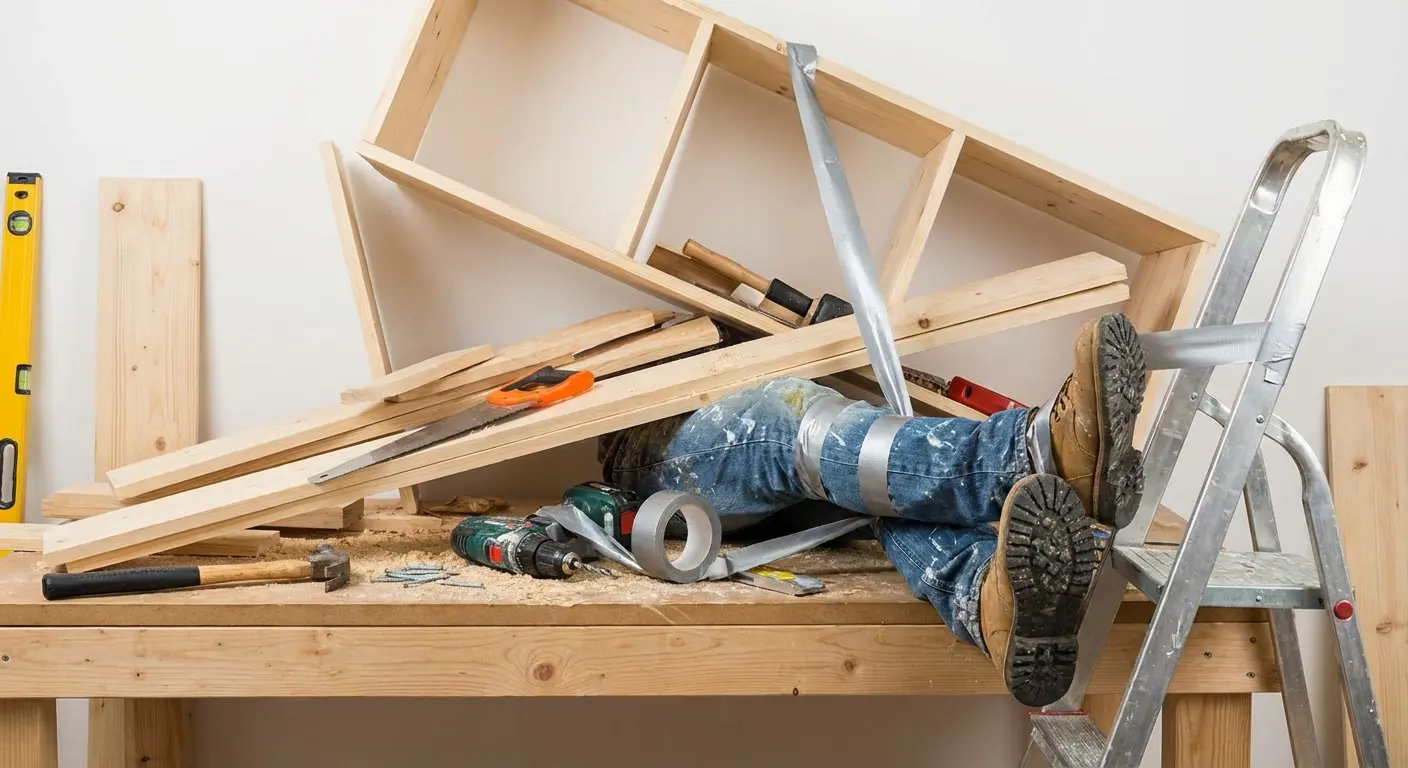 This example notes that the house is held together by duct tape and confidence. It celebrates their ambition and optimism, even if the results were messy.