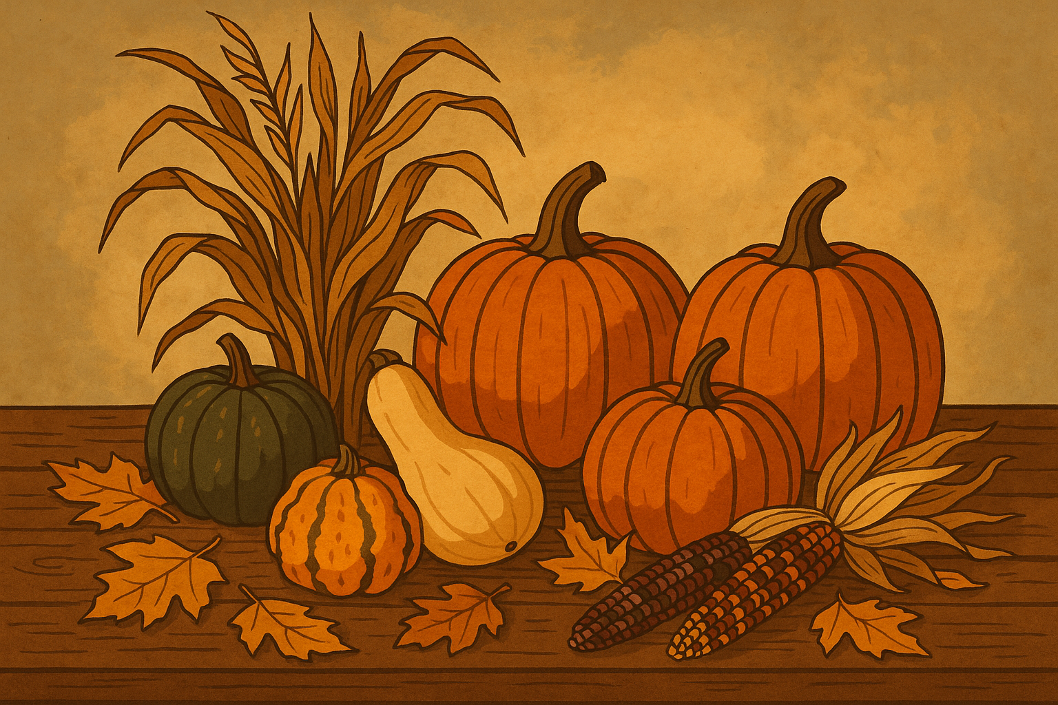 Seasonal cottagecore wallpaper