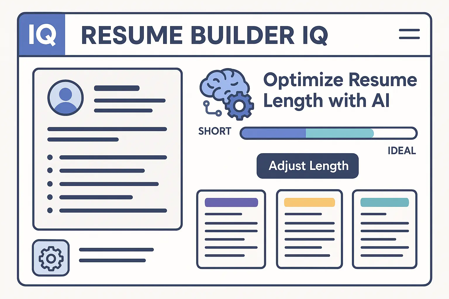 Resume Builder IQ optimization features