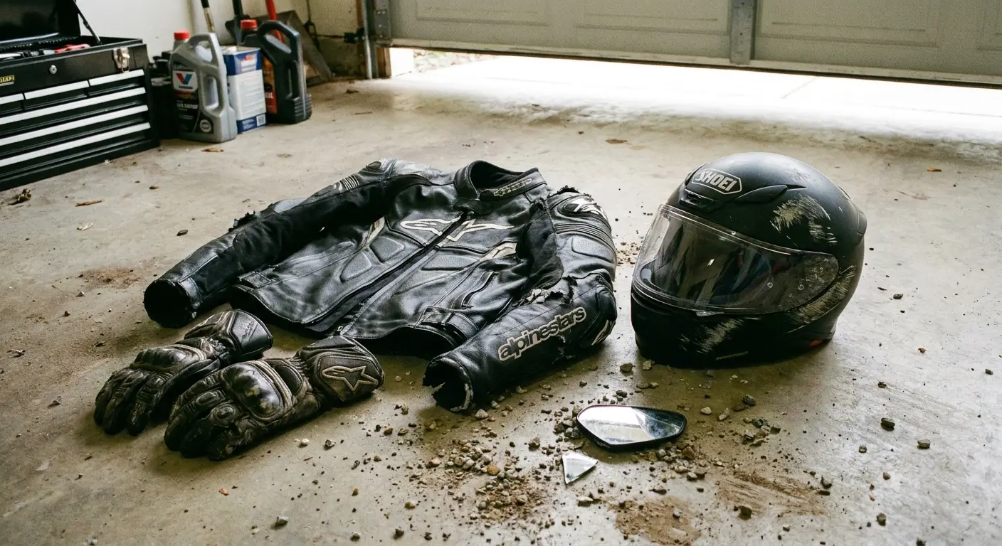 Motorcycle riding gear and safety equipment