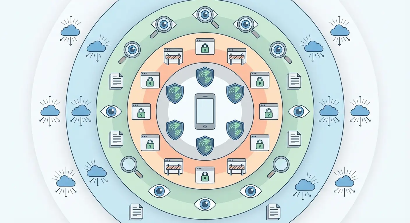 Bitdefender privacy audit screen showing app permissions