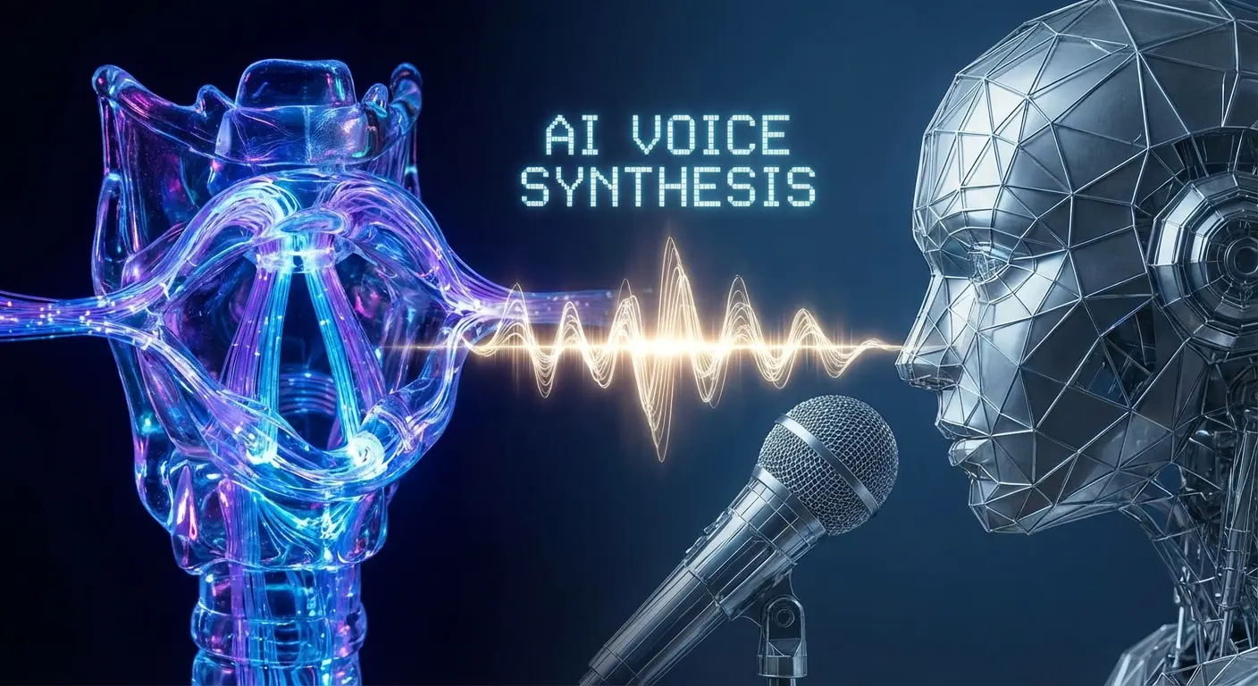 AI voice cloning and vocal synthesis waveform