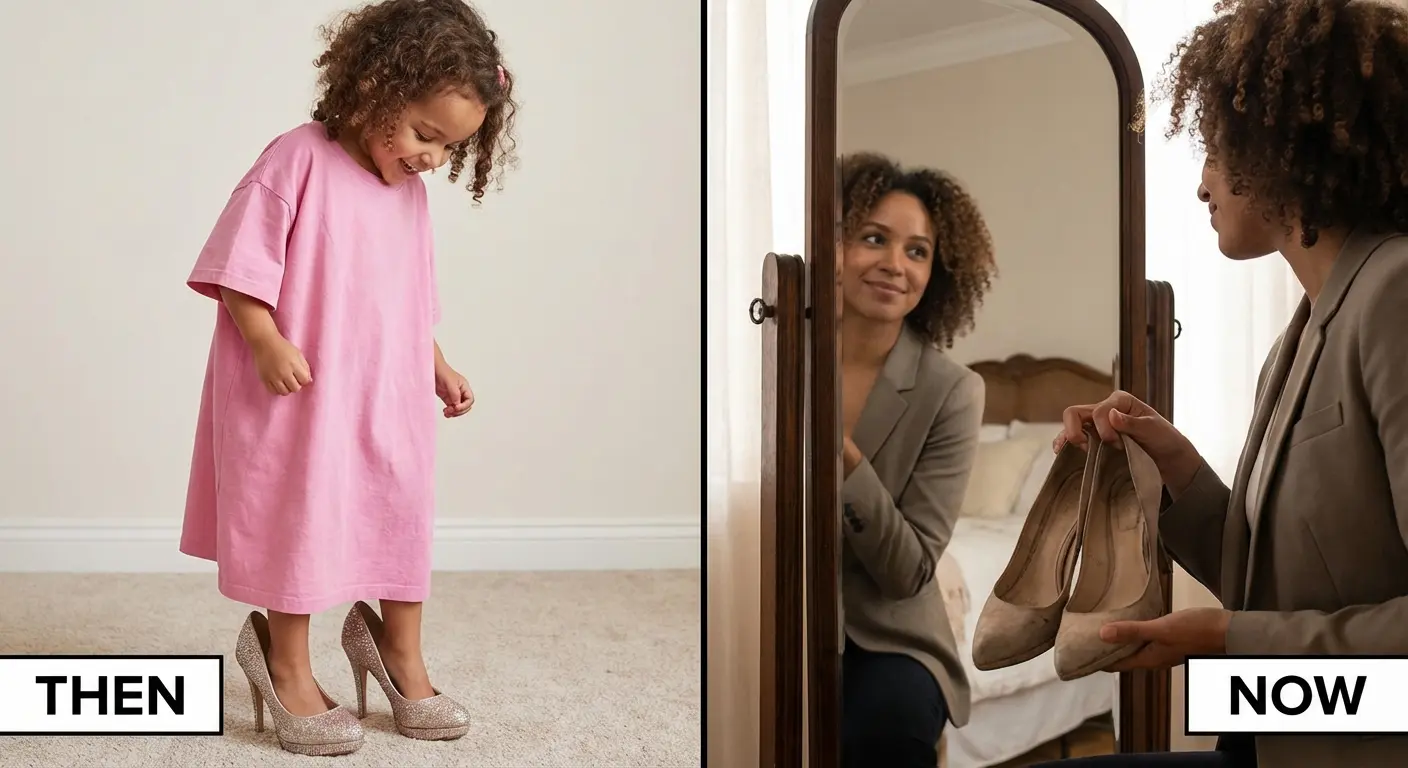 Mother and daughter reflection