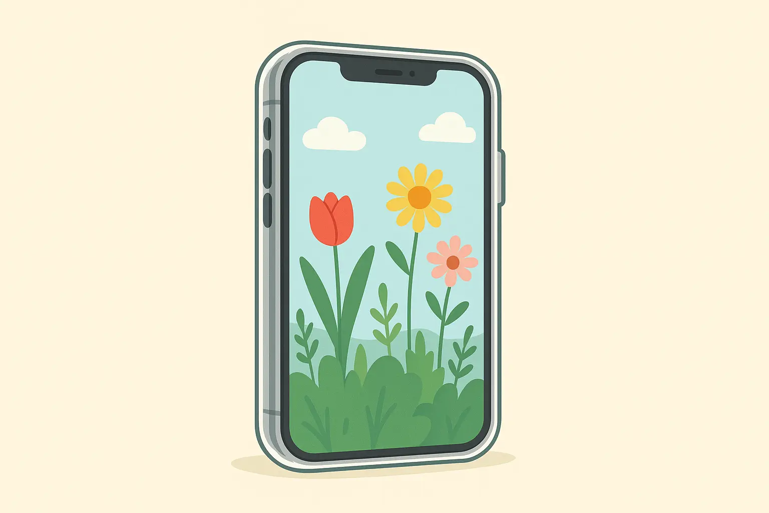 Phone protection for spring wallpaper viewing