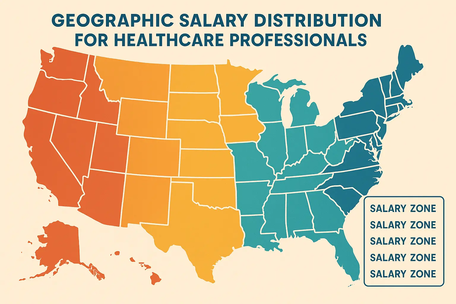 Geographic salary variations for ultrasound technicians across US states