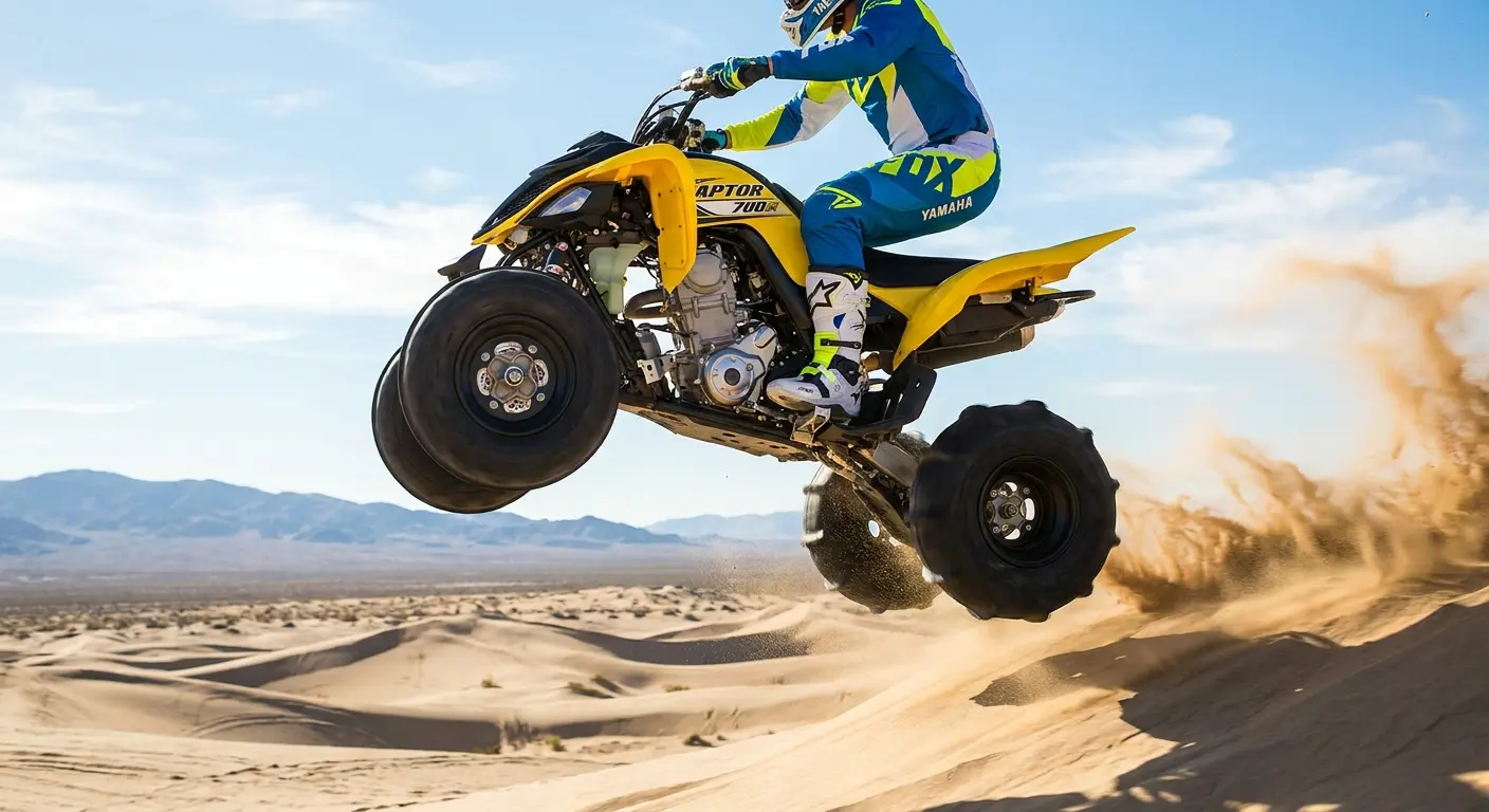 Sand dune ATV with paddle tires