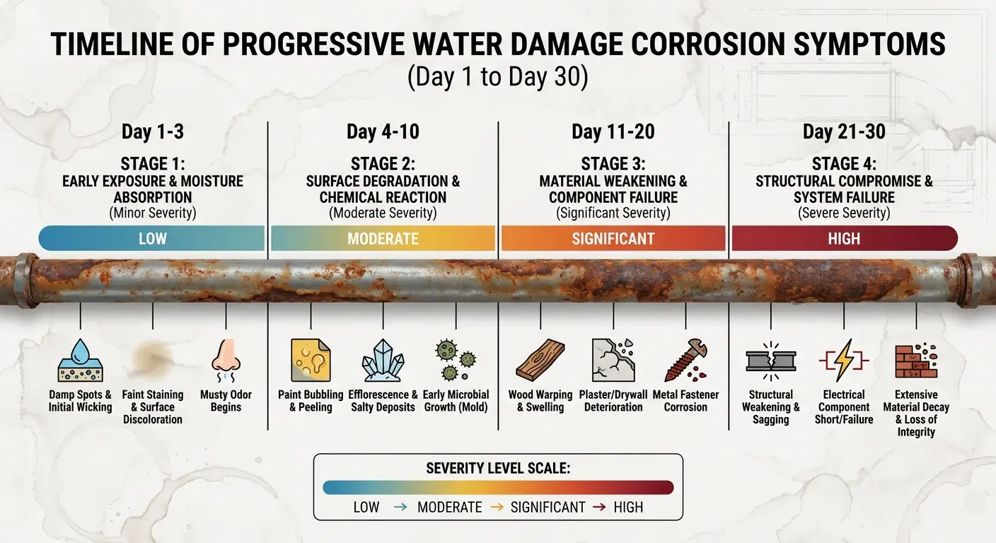 Internal corrosion progression on phone logic board