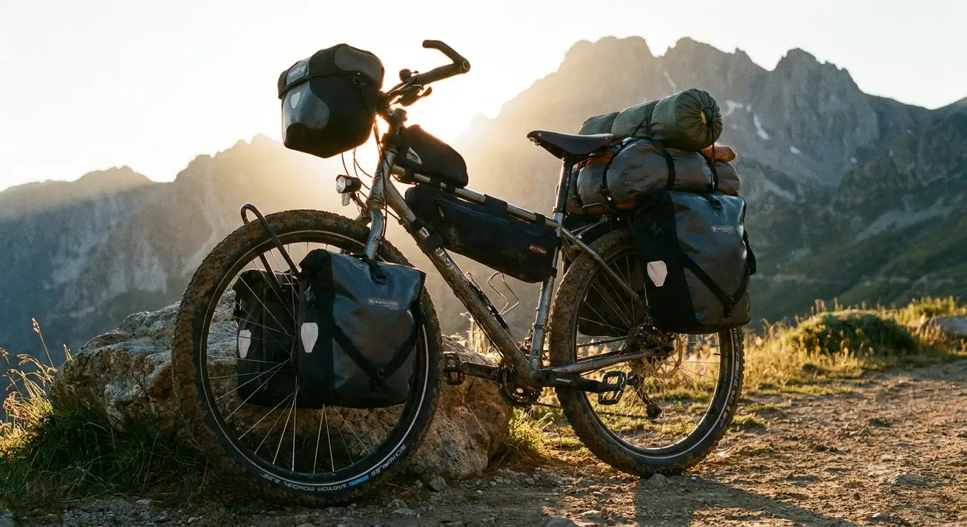 Touring bike tire with reinforced sidewalls
