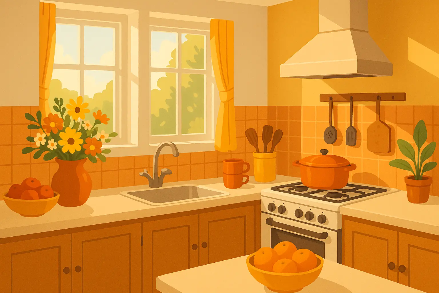 Family laughing together at dinner table