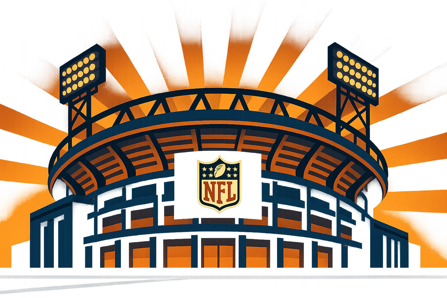 Iconic NFL stadium exterior night lighting wallpaper
