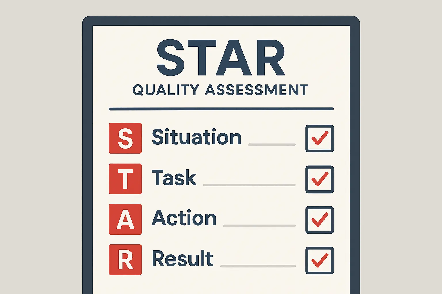 STAR method implementation checklist