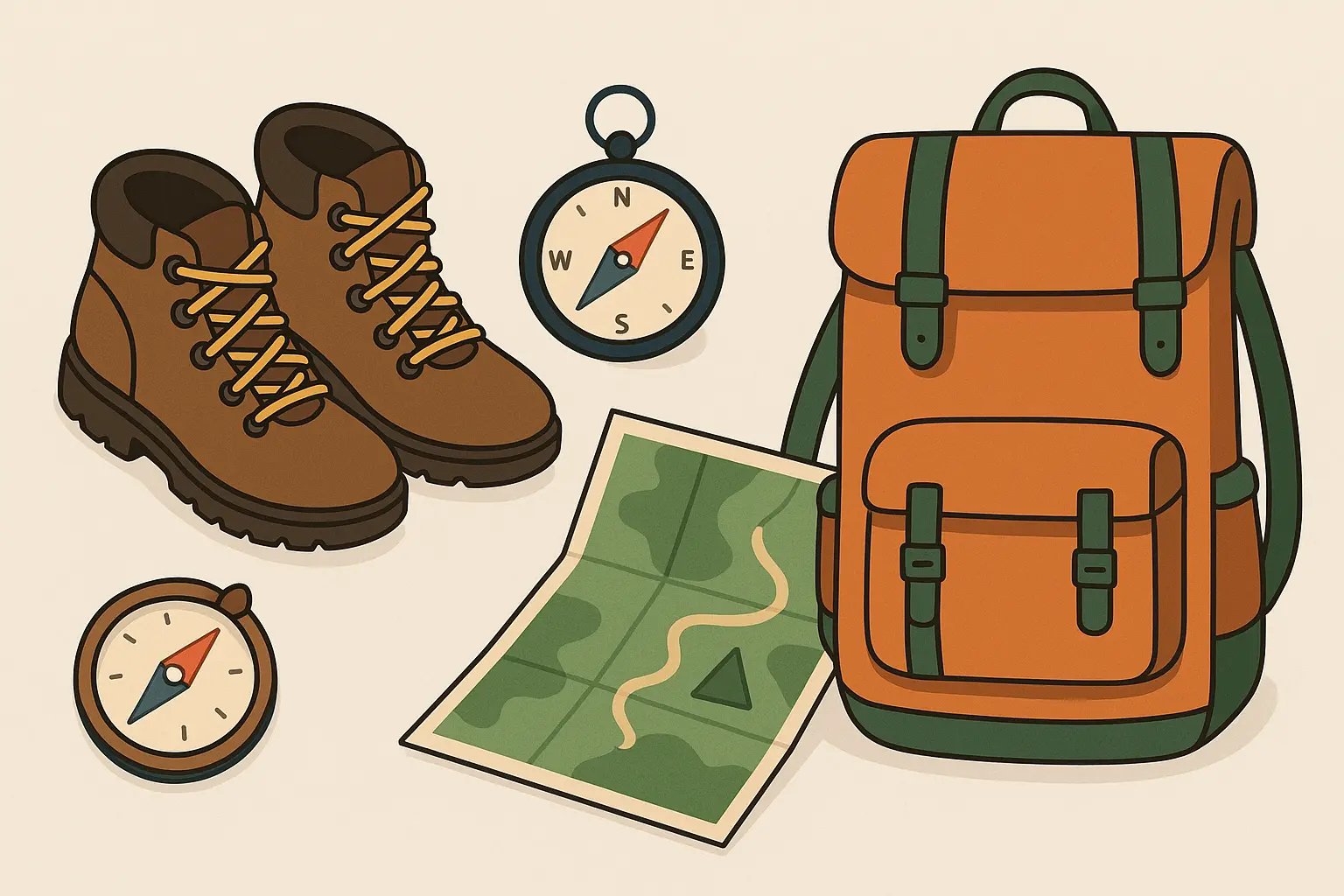 Adventure gear and travel memories