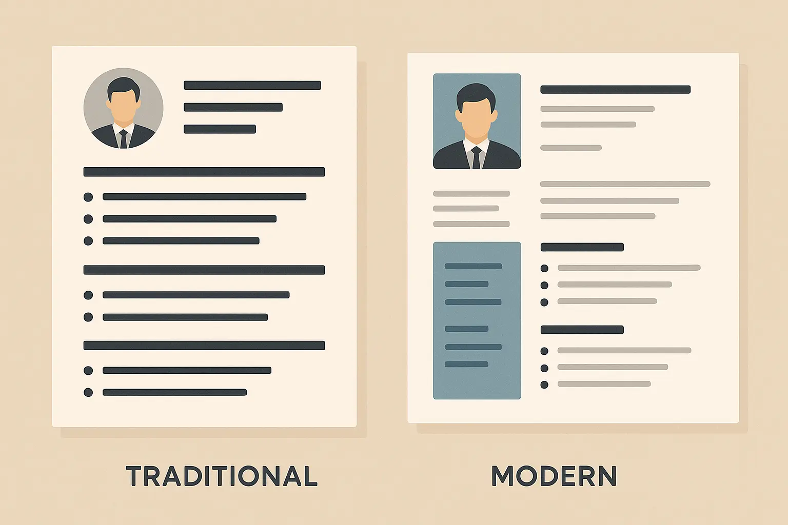 Traditional vs modern resume formats