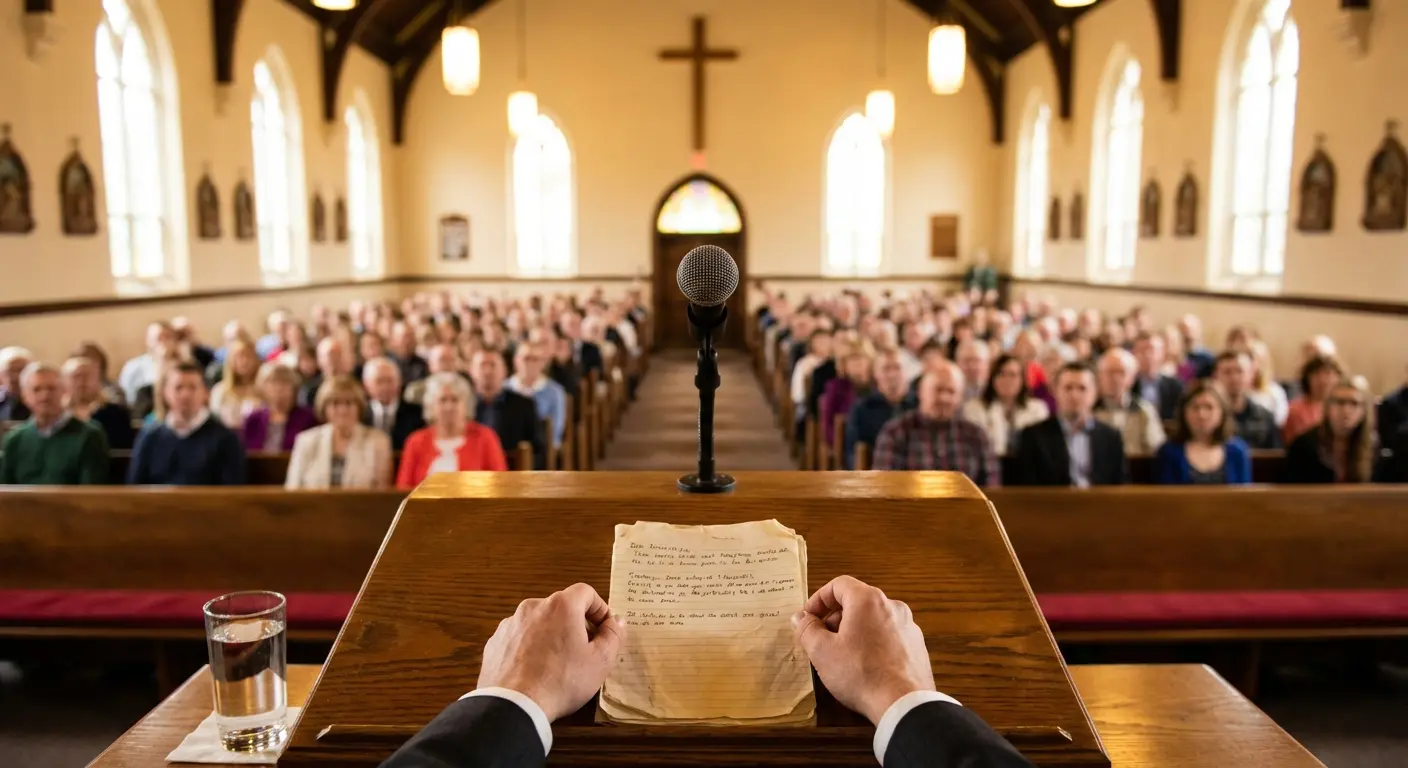 Woman speaking at a podium
