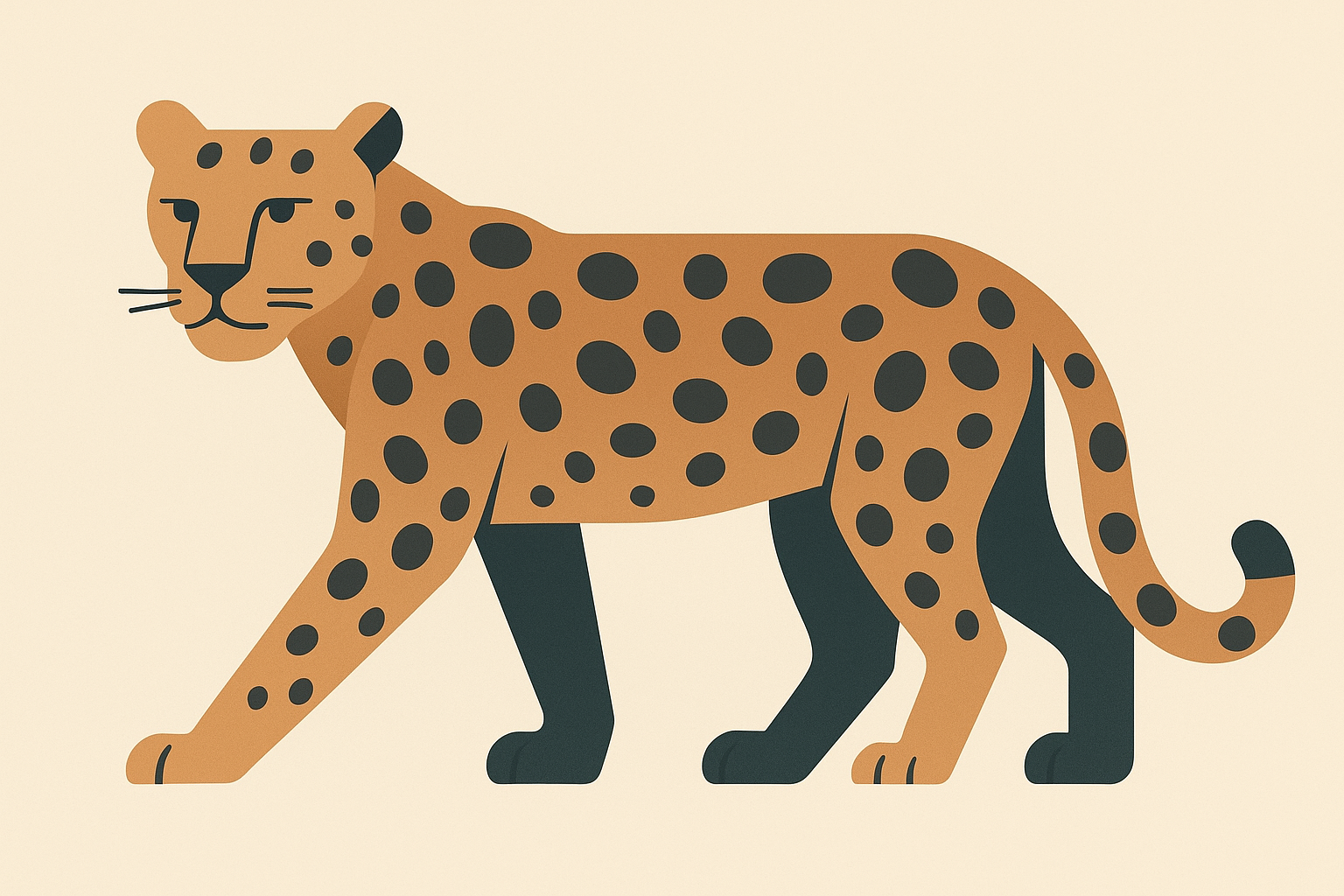 Modern minimalist geometric leopard print design