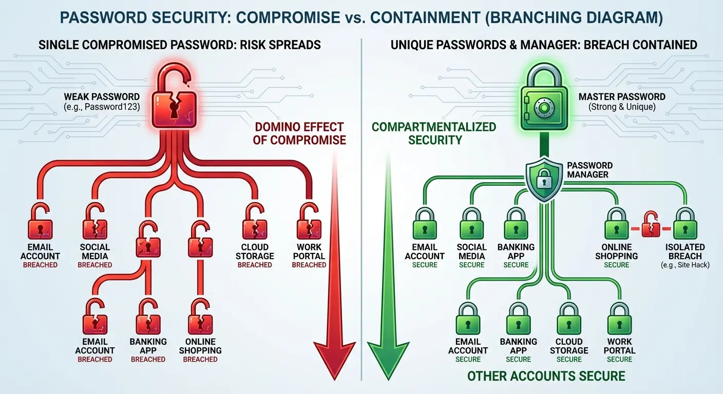 Password manager on iPhone interface