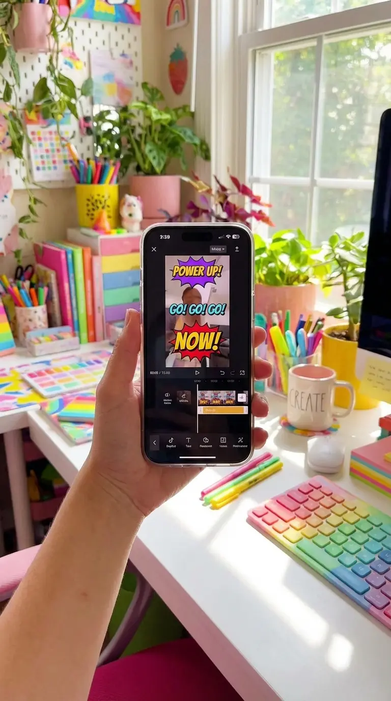 Social media video editing interface with trending templates