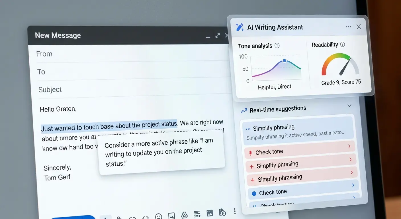 Lavender email coaching interface