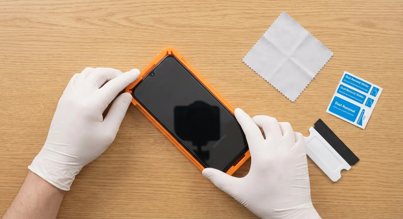 Screen protector installation process