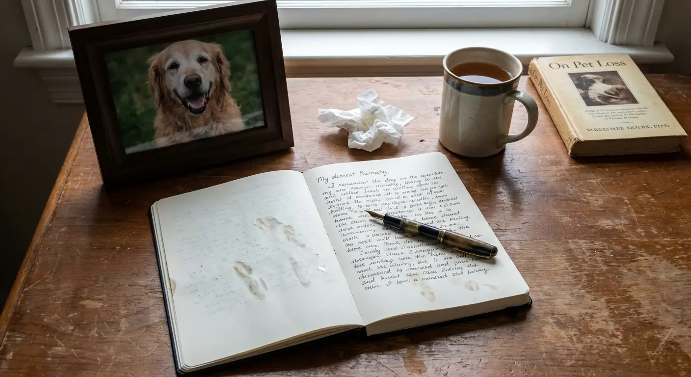 Person writing in a journal