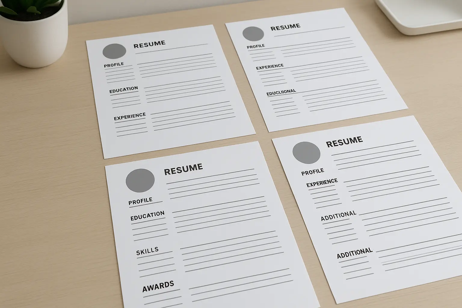 Traditional resume template examples
