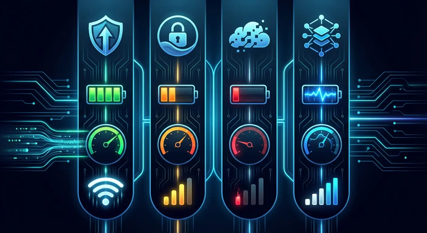 VPN protocol comparison battery usage