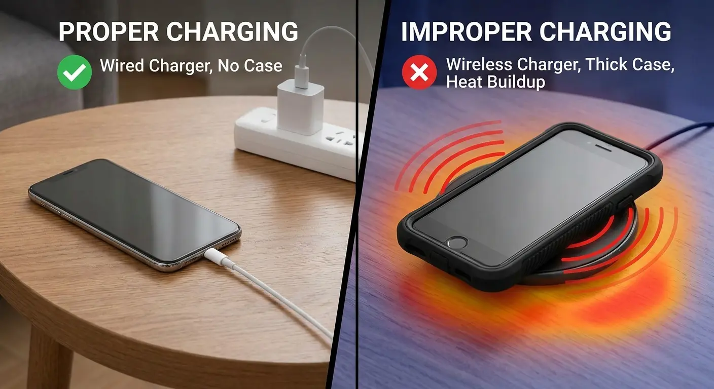 Proper phone charging setup