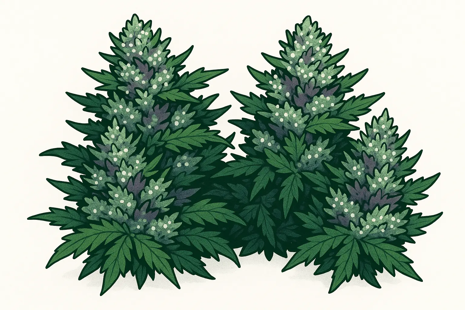Godfather OG strain dense purple buds with heavy trichome coverage