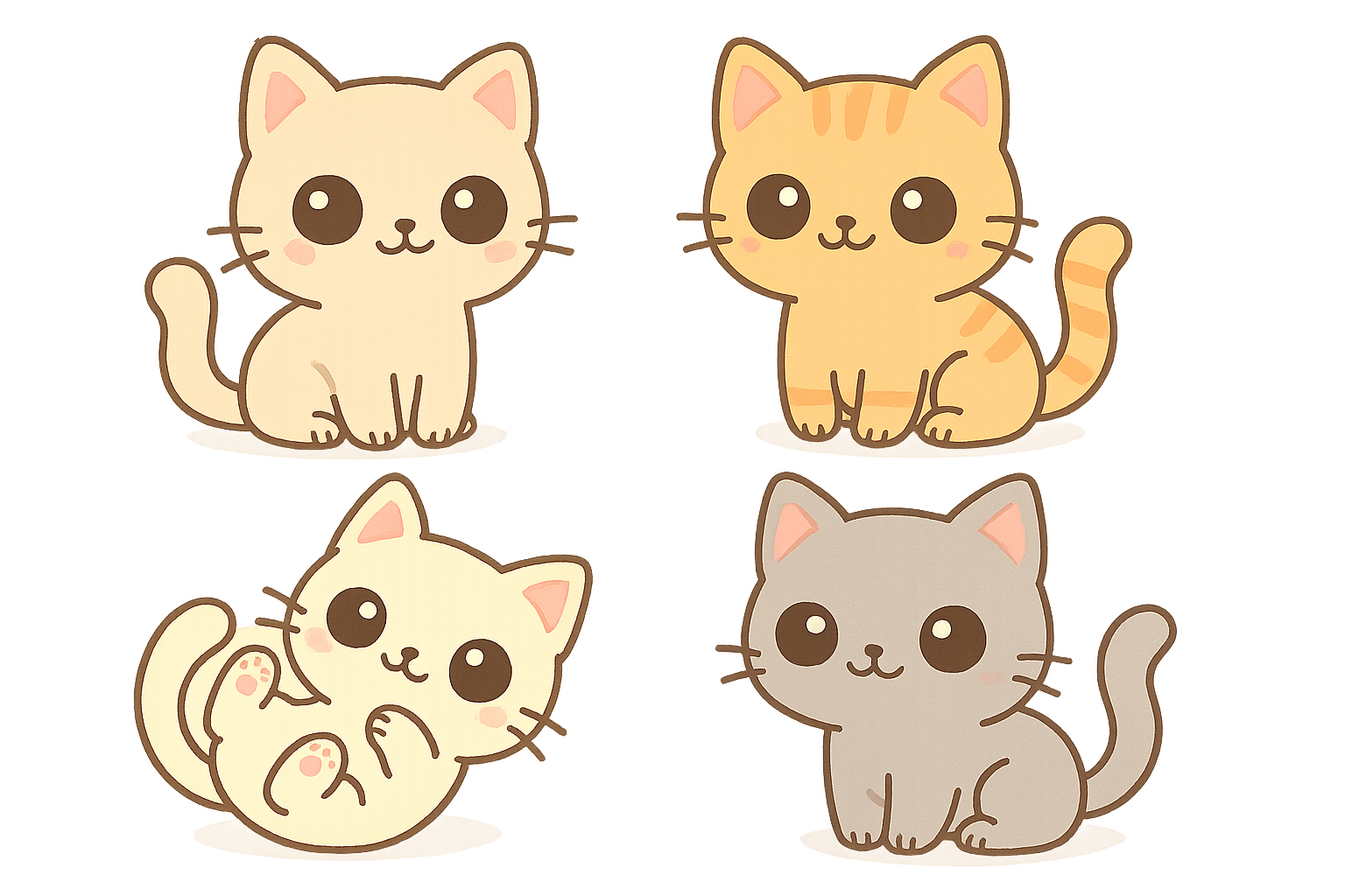 Kawaii cute cat wallpaper collection
